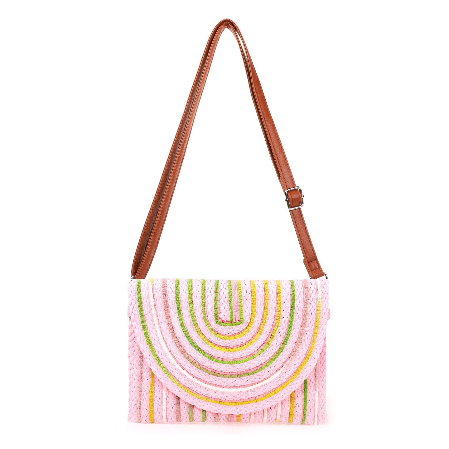 Bolso bandolera paja | Líneas coloridas - image 6