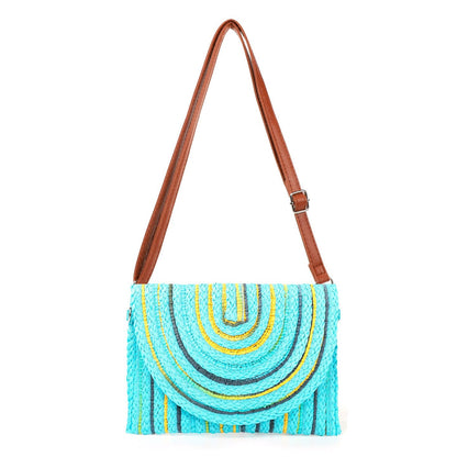 Bolso bandolera paja | Líneas coloridas - image 9