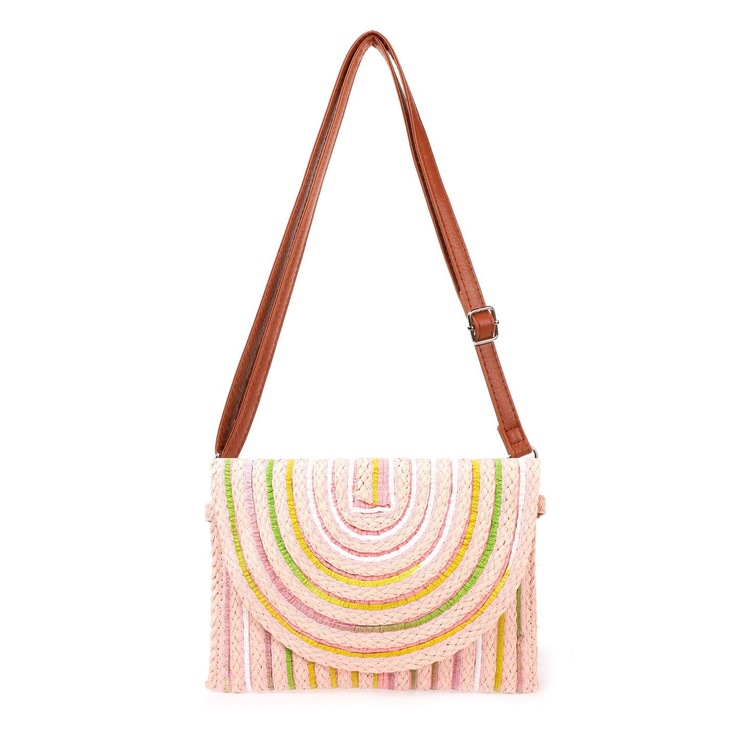 Bolso bandolera paja | Líneas coloridas - image 5
