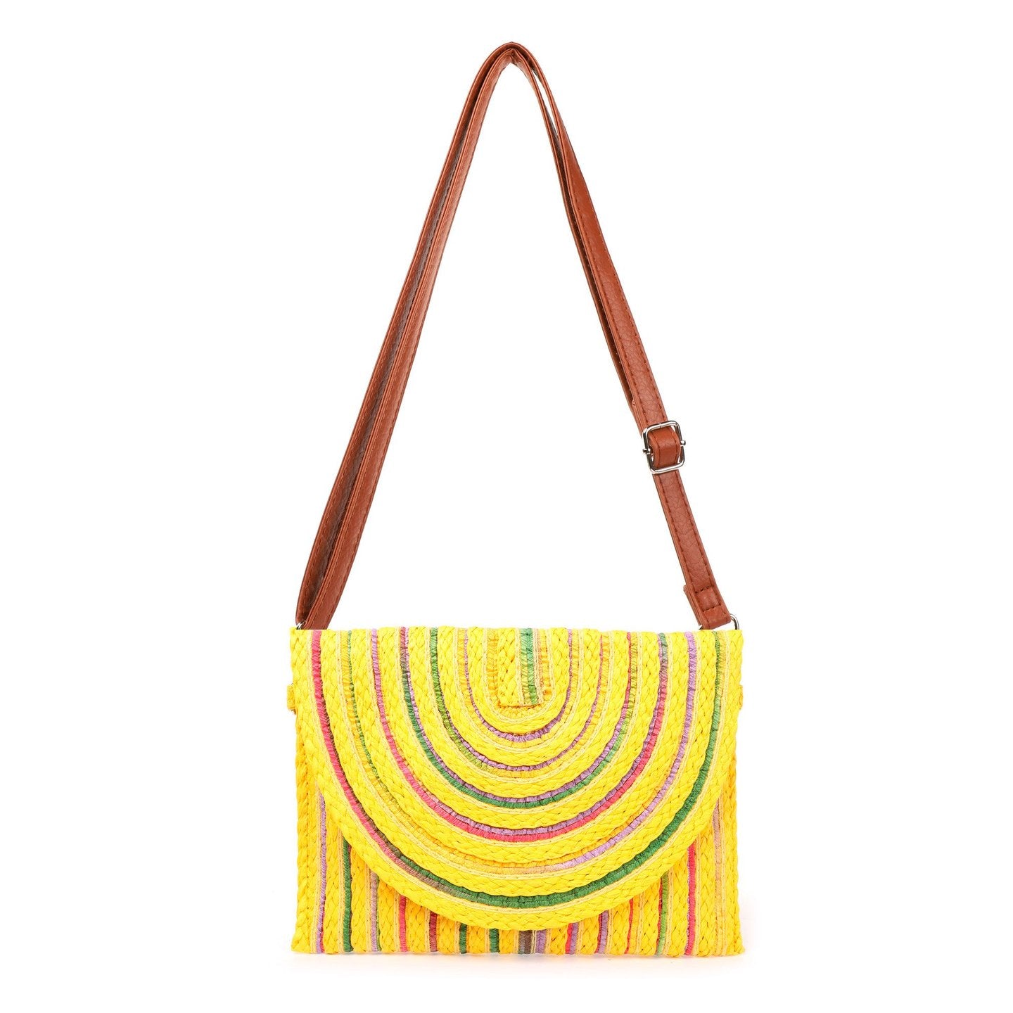 Bolso bandolera paja | Líneas coloridas - image 4