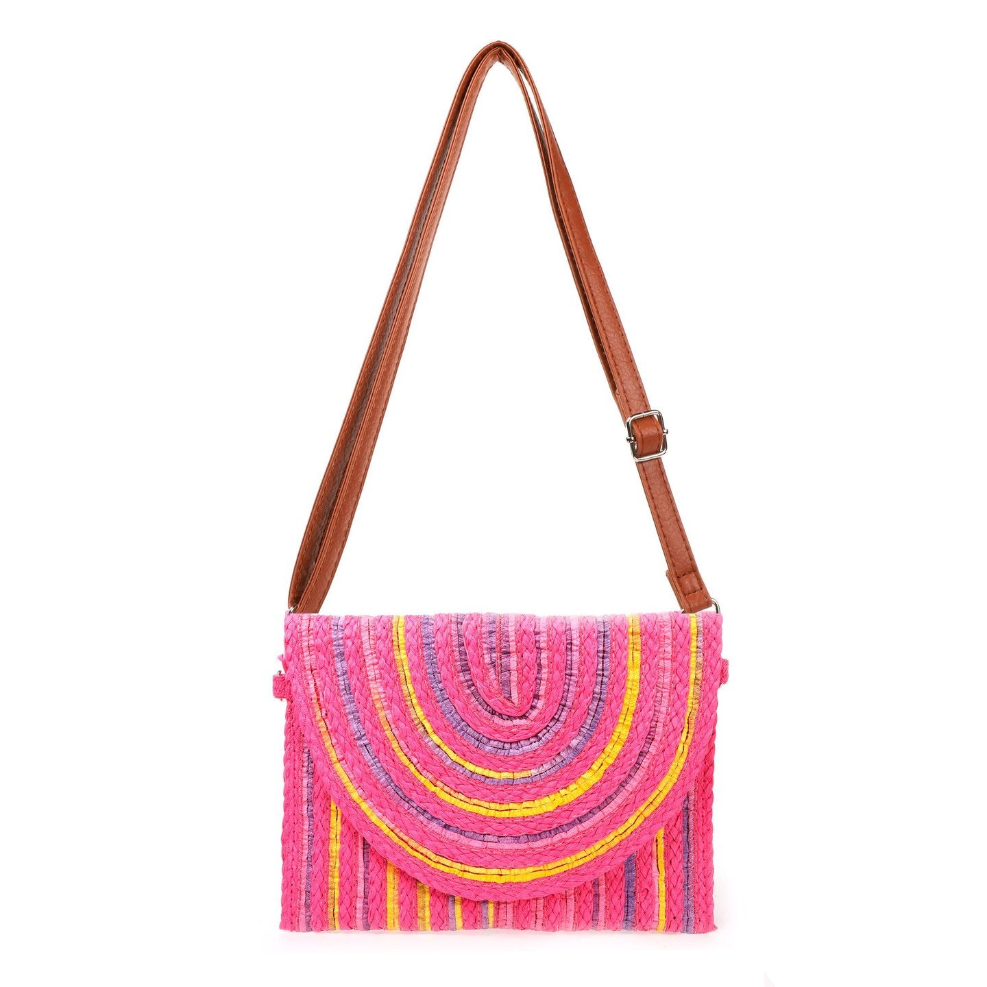 Bolso bandolera paja | Líneas coloridas - image 7