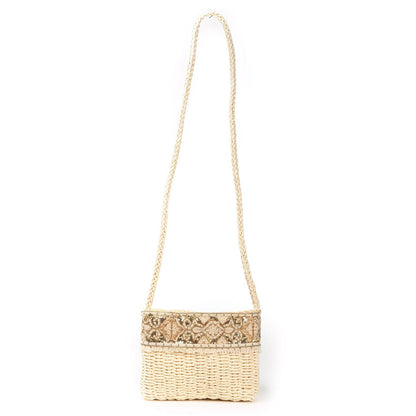 Bolso rafia bordado | Bandolera con lentejuelas - image 4