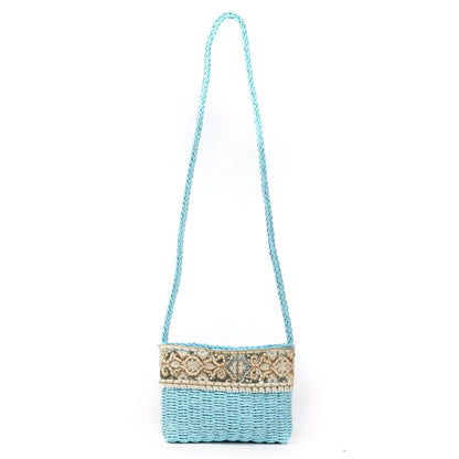 Bolso rafia bordado | Bandolera con lentejuelas - image 9
