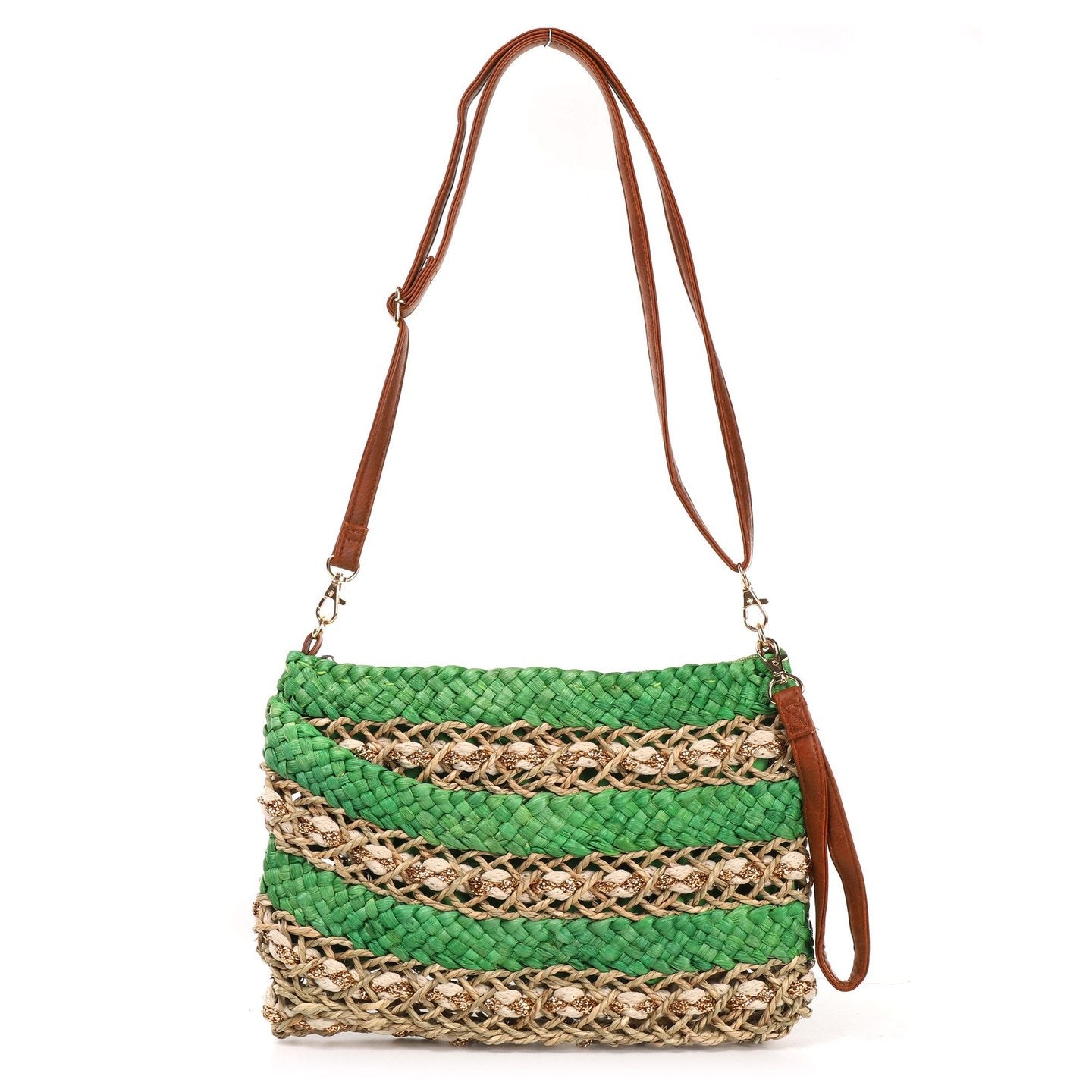 Bolso Paja Bandolera | Entrelazado Brillante - image 4