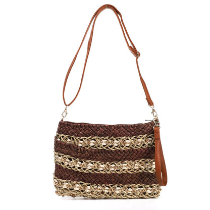 Bolso Paja Bandolera | Entrelazado Brillante - image 7
