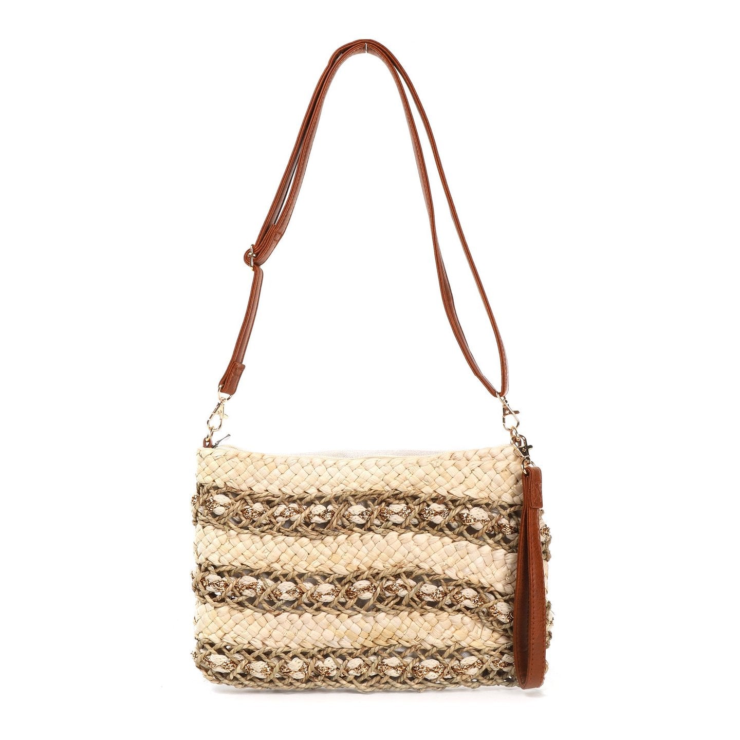 Bolso Paja Bandolera | Entrelazado Brillante - image 6