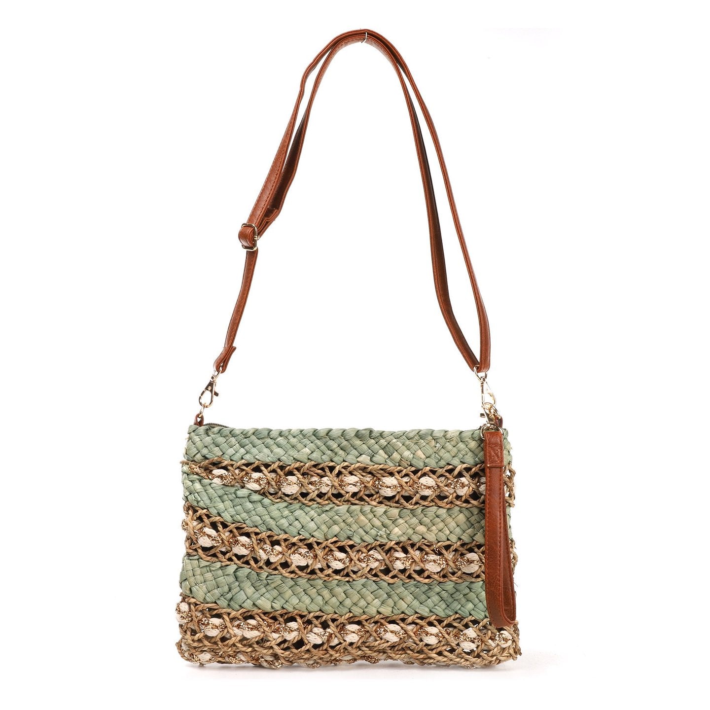 Bolso Paja Bandolera | Entrelazado Brillante - image 5
