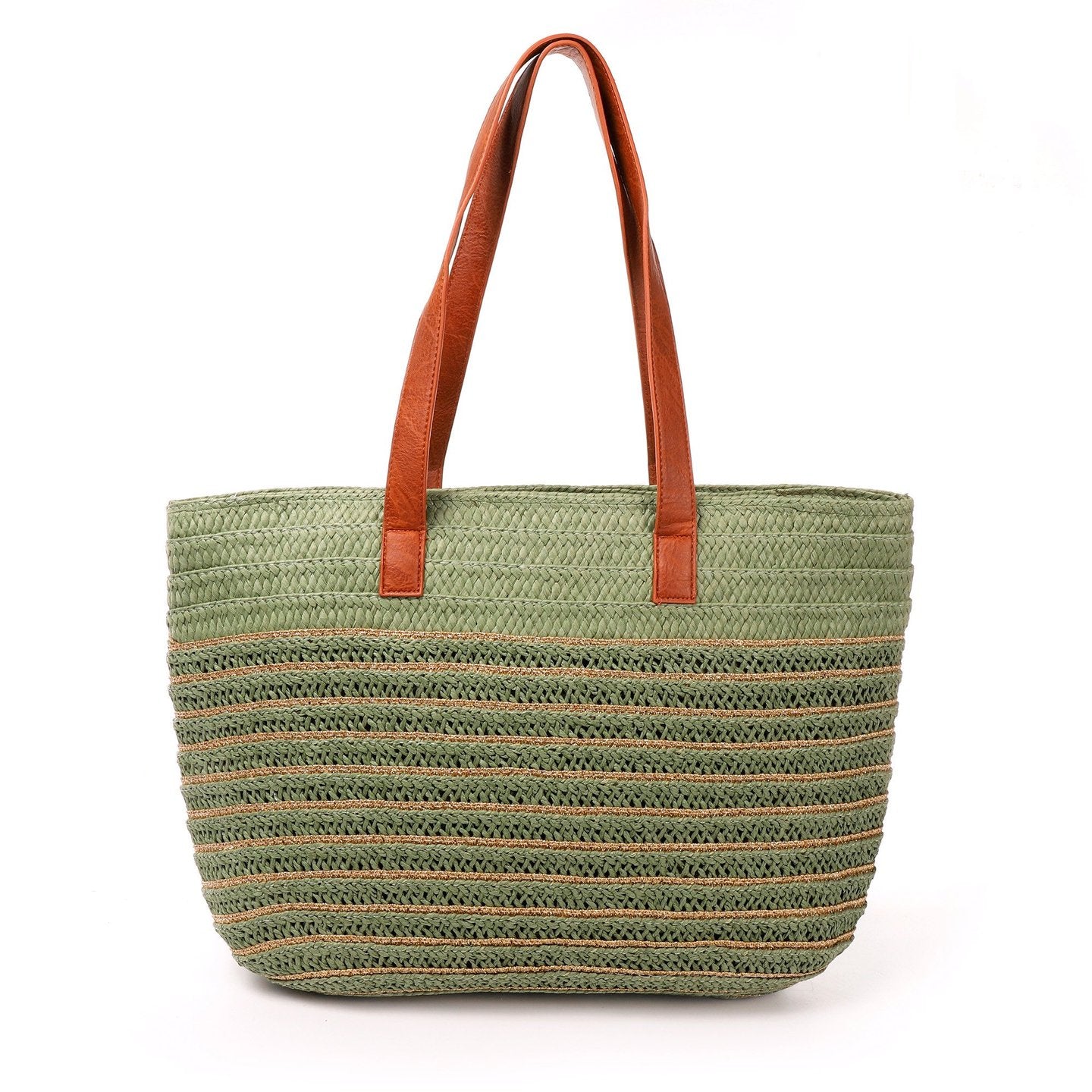 Bolso hombro paja | Detalles dorados - image 7