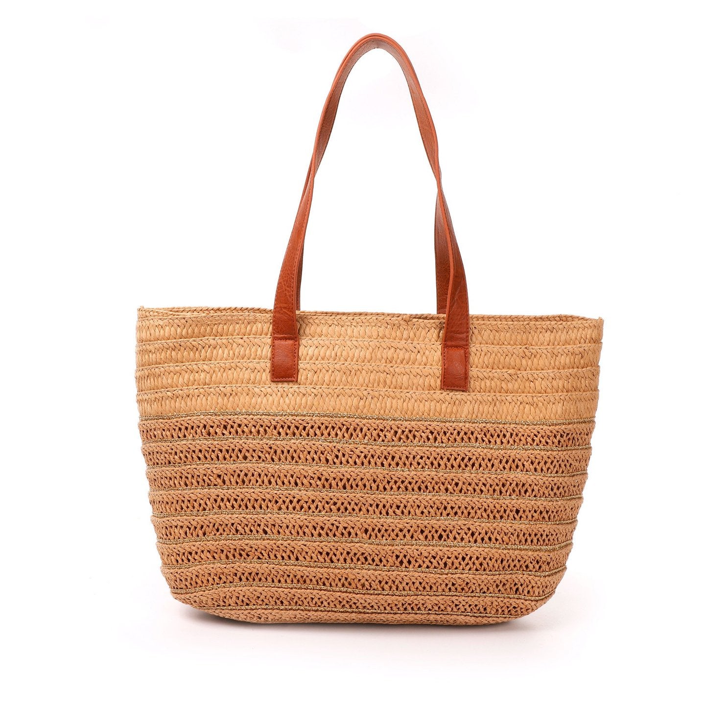 Bolso hombro paja | Detalles dorados - image 5