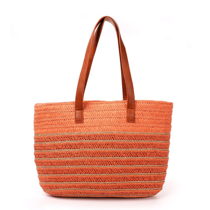 Bolso hombro paja | Detalles dorados - image 3