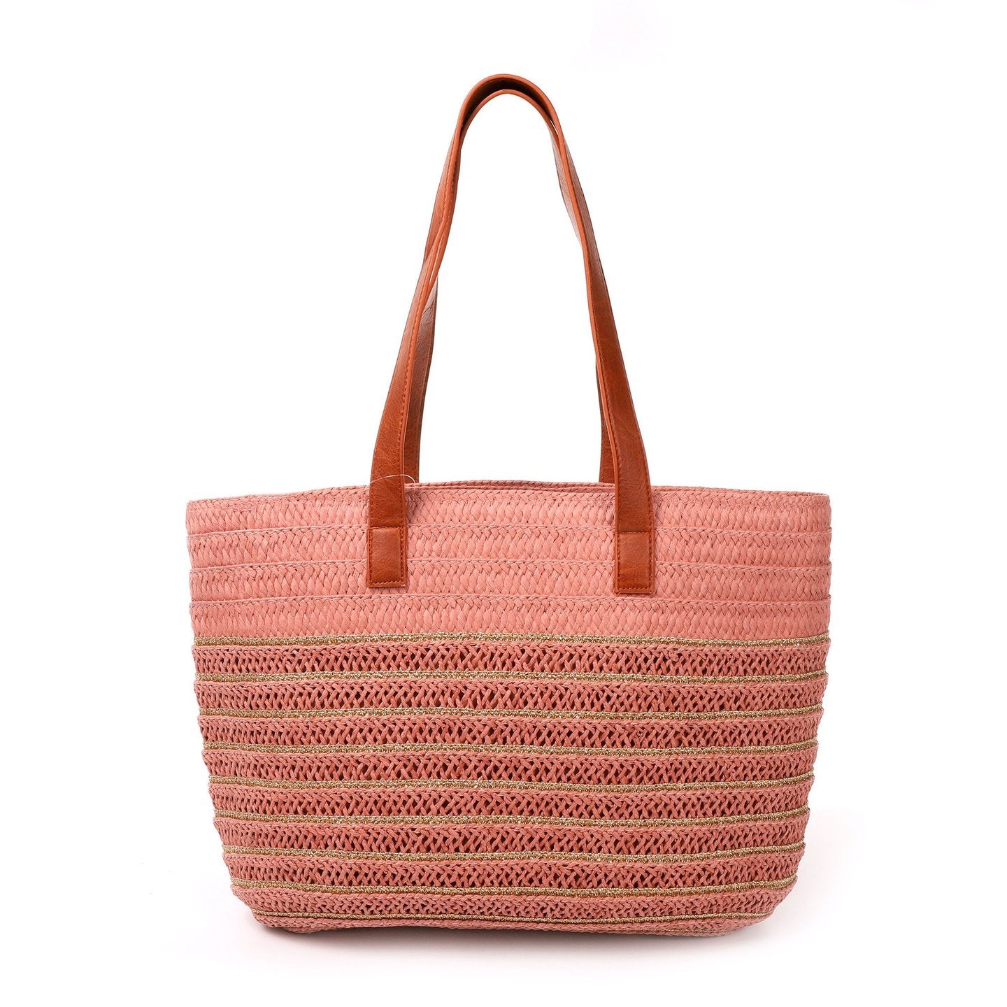 Bolso hombro paja | Detalles dorados - image 4