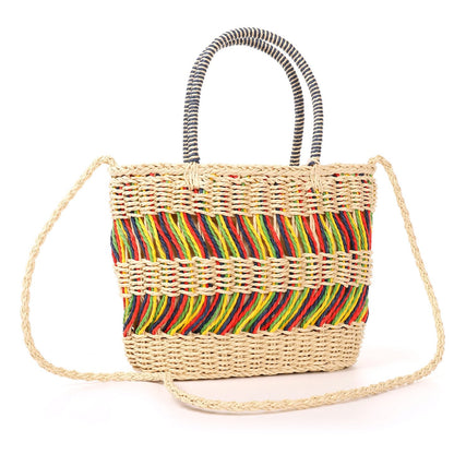 Cesta Rafia Multicolor | Bolso Bandolera - image 2