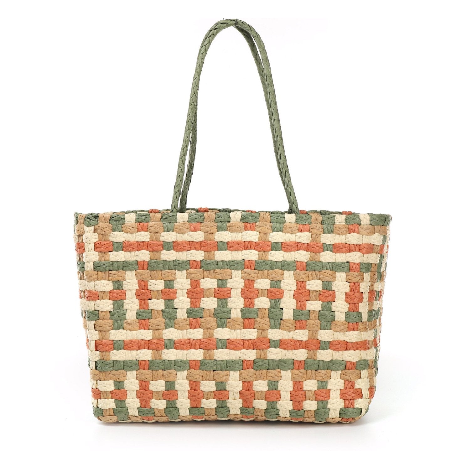 Bolso de Paja Multicolor | Con Cremallera - image 4