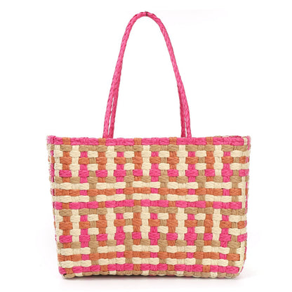Bolso de Paja Multicolor | Con Cremallera - image 3