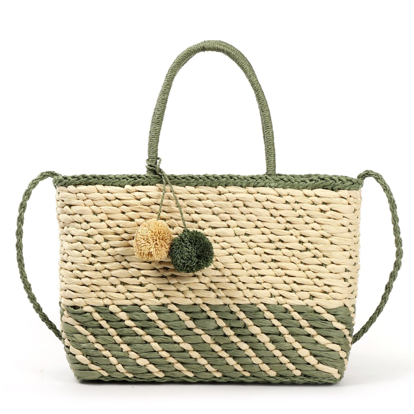 Bolso Rafia Pompón | Bloque de Colores - image 2