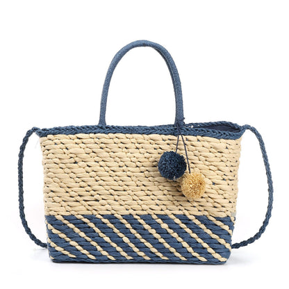 Bolso Rafia Pompón | Bloque de Colores - image 4