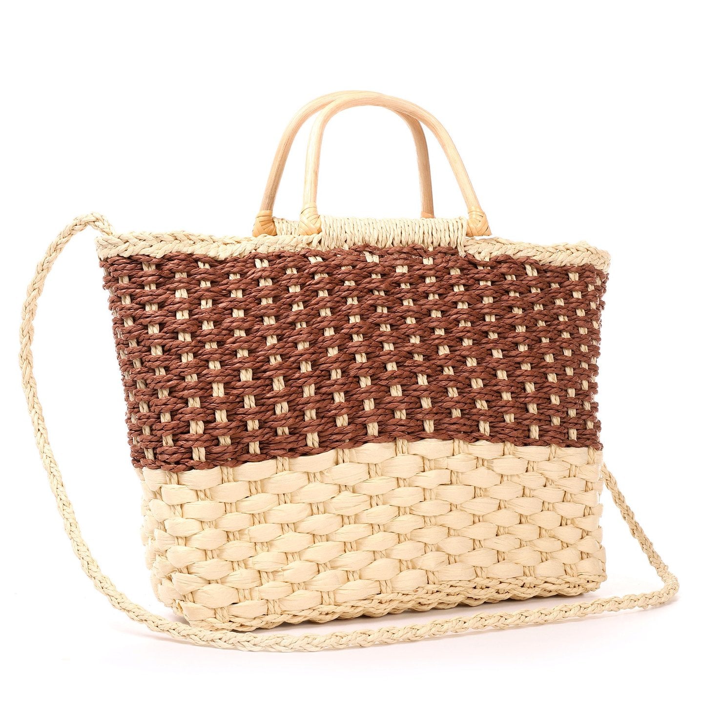 Bolso Rafia Dos Colores | Shopper Espacioso - image 3