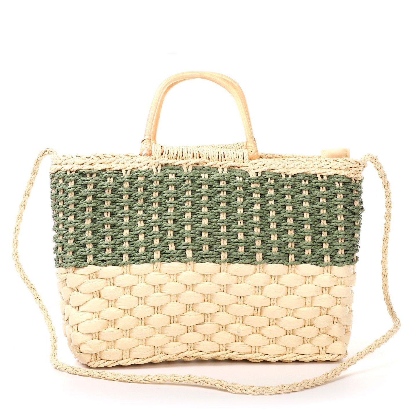 Bolso Rafia Dos Colores | Shopper Espacioso - image 4