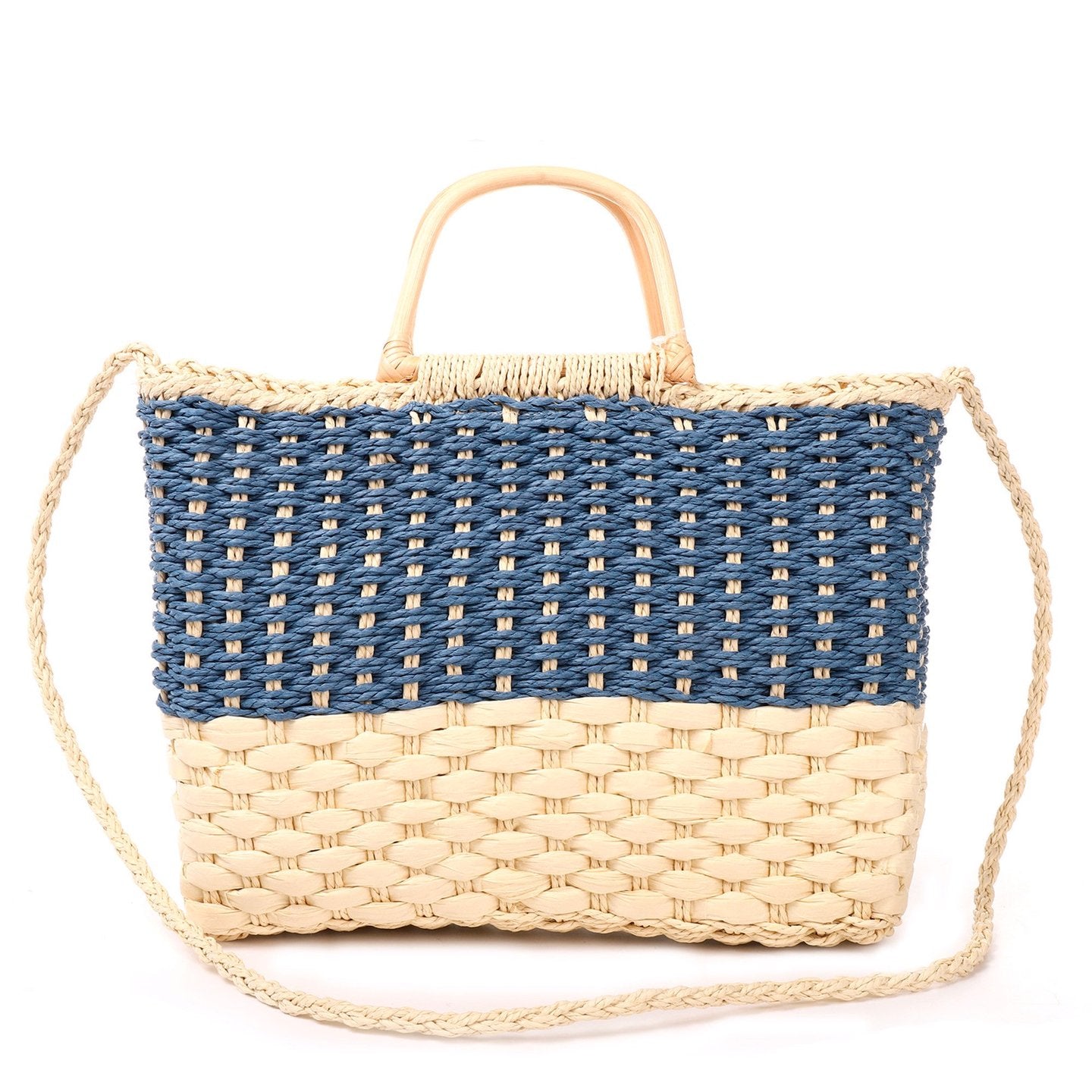 Bolso Rafia Dos Colores | Shopper Espacioso - image 5