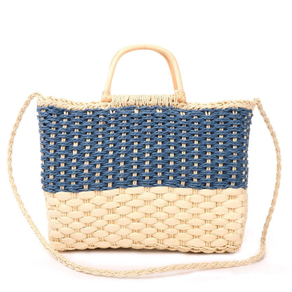 Bolso Rafia Dos Colores | Shopper Espacioso - image 5