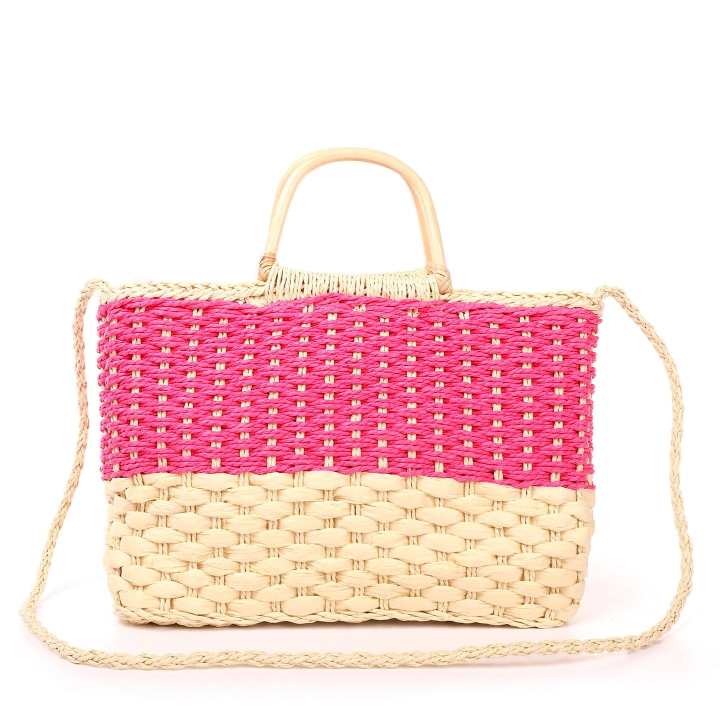 Bolso Rafia Dos Colores | Shopper Espacioso - image 7
