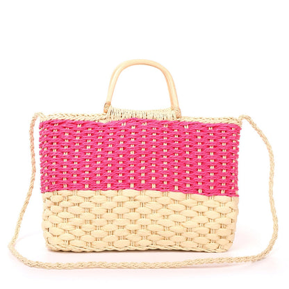 Bolso Rafia Dos Colores | Shopper Espacioso - image 7
