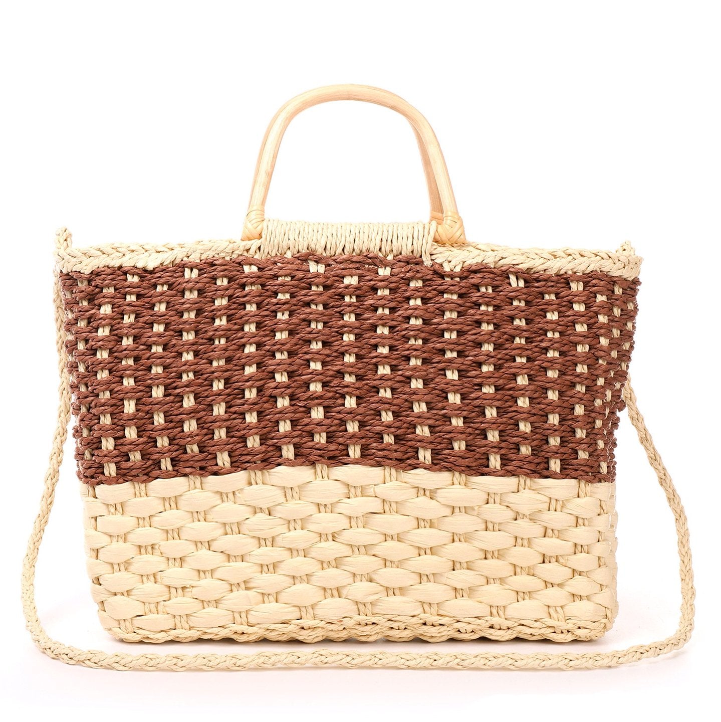 Bolso Rafia Dos Colores | Shopper Espacioso - image 2