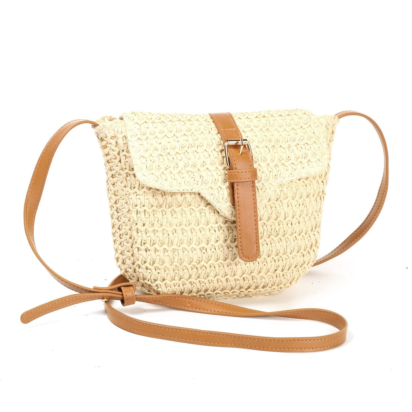 Bolso bandolera paja | Con cremallera - image 2