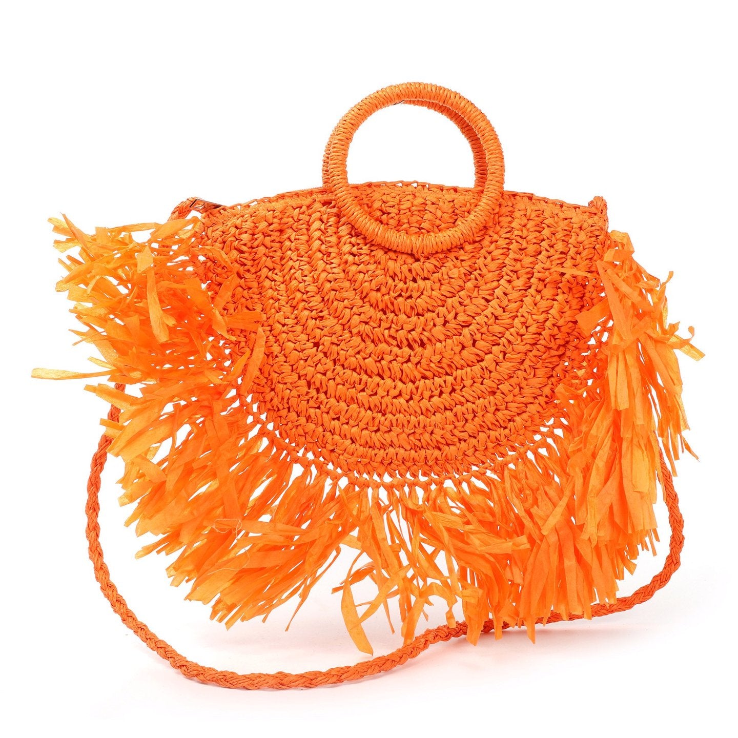 Bolso Rafia Flecos | Bandolera y Cierre - image 5