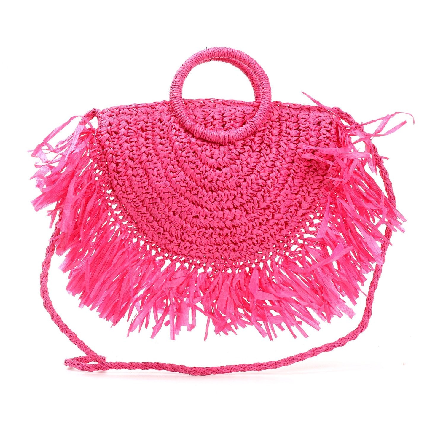 Bolso Rafia Flecos | Bandolera y Cierre - image 3
