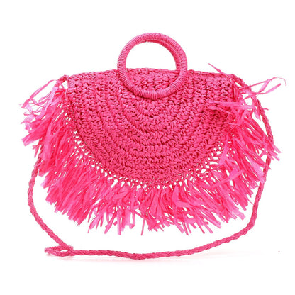 Bolso Rafia Flecos | Bandolera y Cierre - image 3